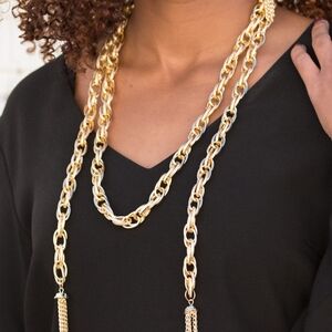 Elegant LIGHTWEIGHT Goldtone Chain Necklace NWT